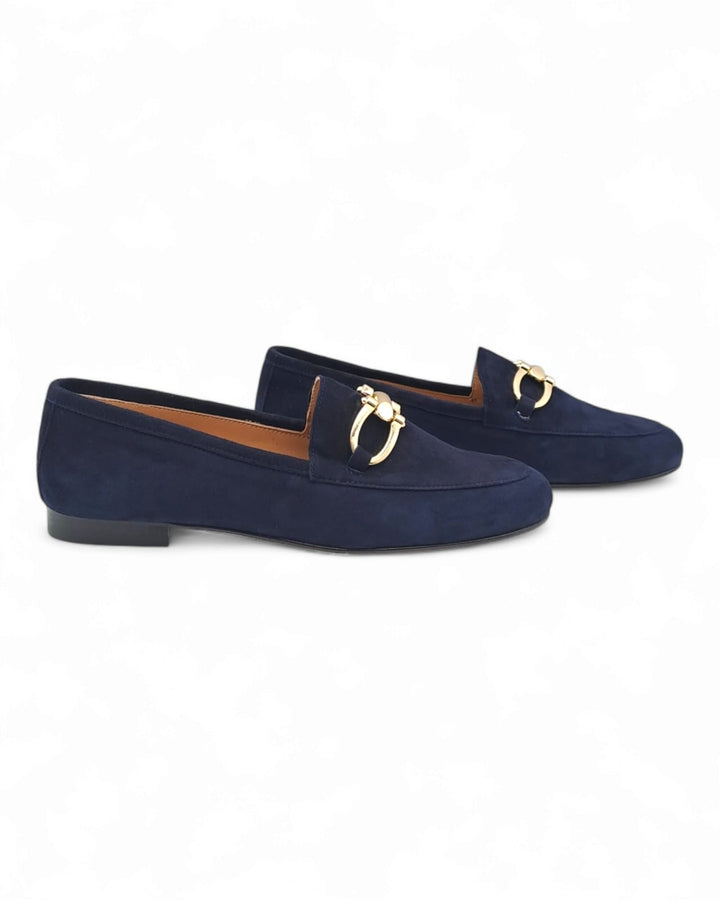 Mocassino Camoscio Blu