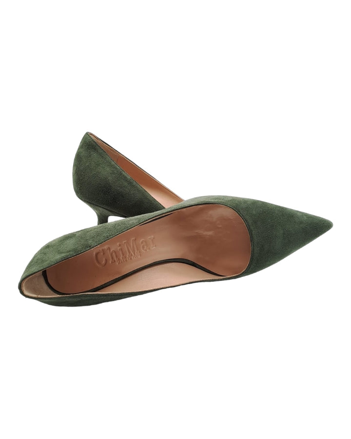 Décolleté Camoscio Verde Kelly 7,5