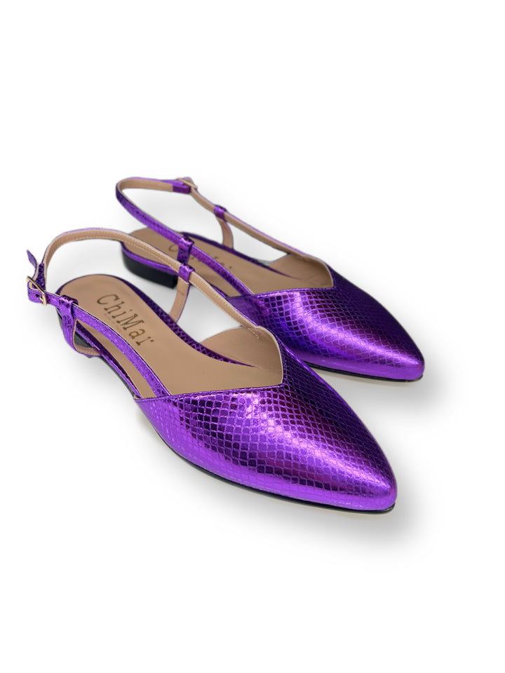 Slingback ChiMar Stampa/Viola