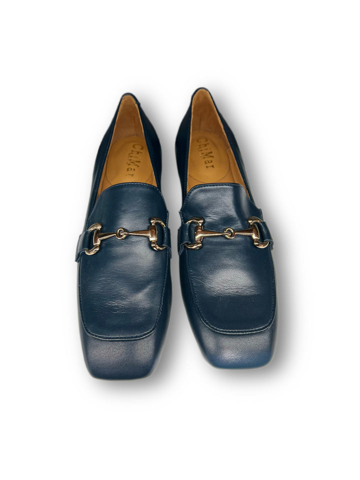 PQ Blue Nappa Moccasin