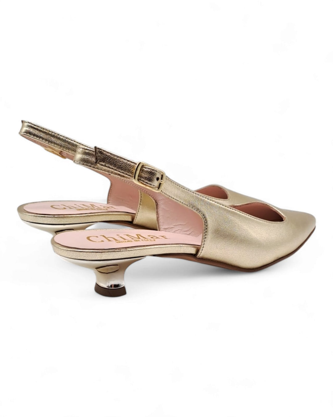 Slingback Laminato Platino