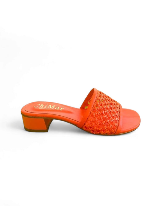 Orange Intreccio slipper