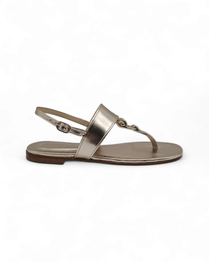 Ravello Platinum Laminate Sandal