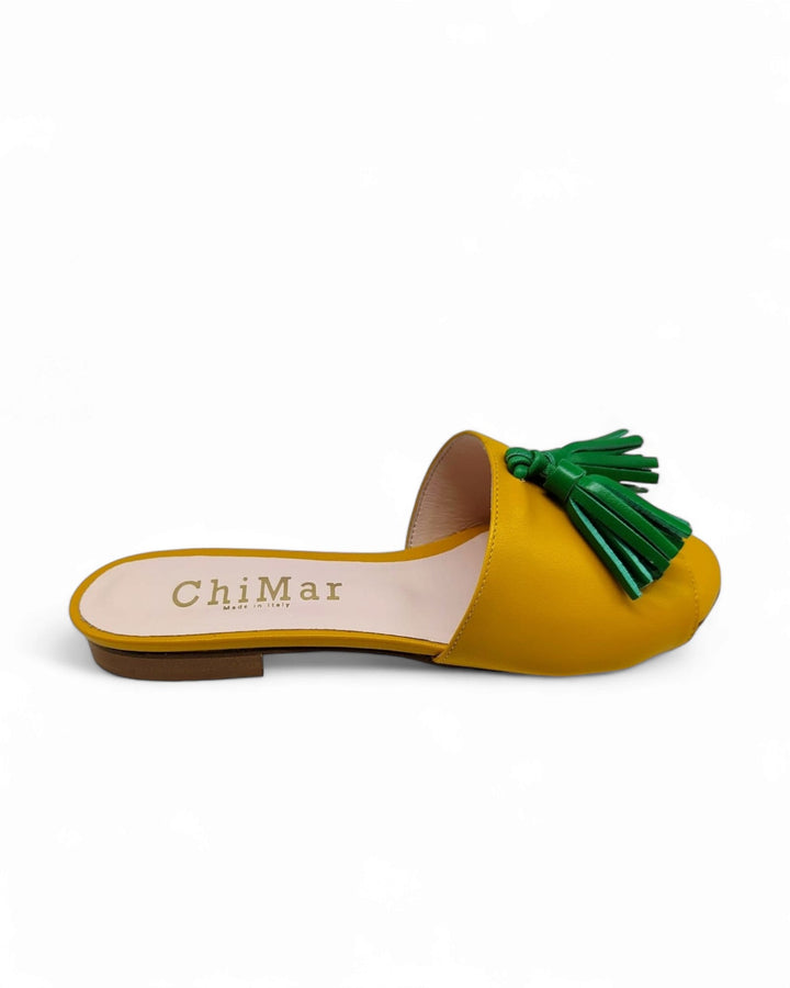 Tassel Slipper Yellow/Green