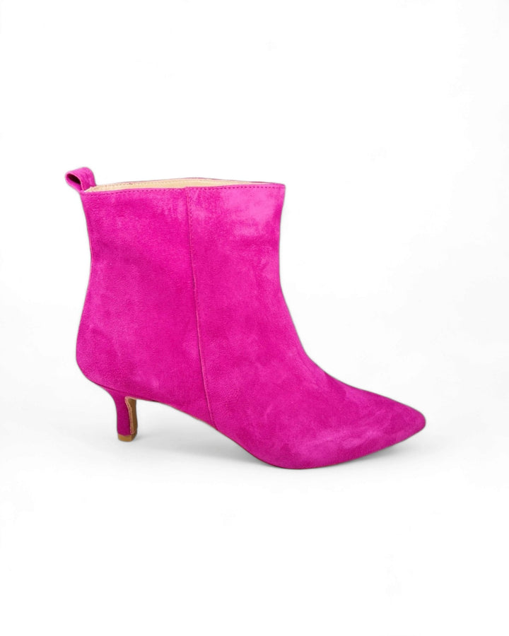 Cyclamen suede ankle boot