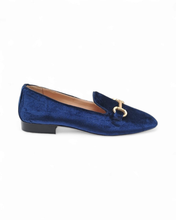 Blue Velvet Slipper Moccasin