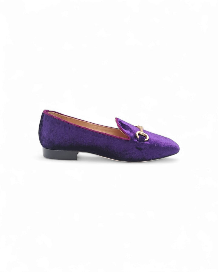 Mocassino Slipper in Velluto Viola