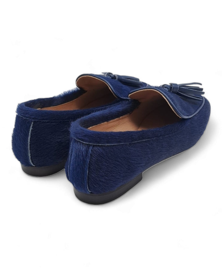 Mocassino Cavallino Blu / Nappine Nappa Blu