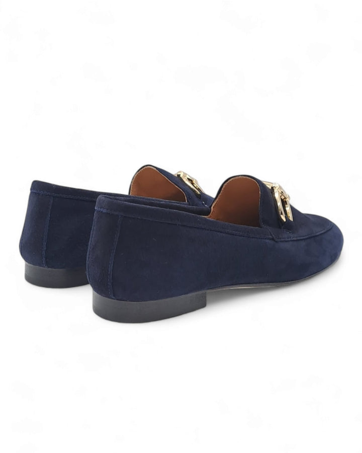 Mocassino Camoscio Blu