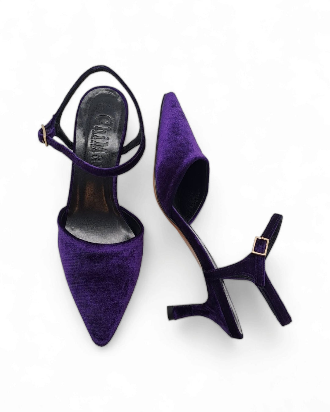 Slingback T5,5 velluto viola