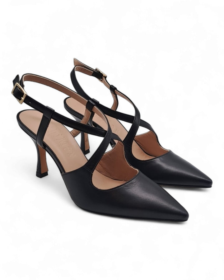 Slingback  Claudia   Nappa Nero