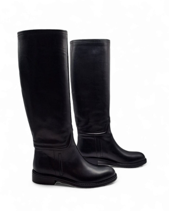 Black Nappa Riding Boots