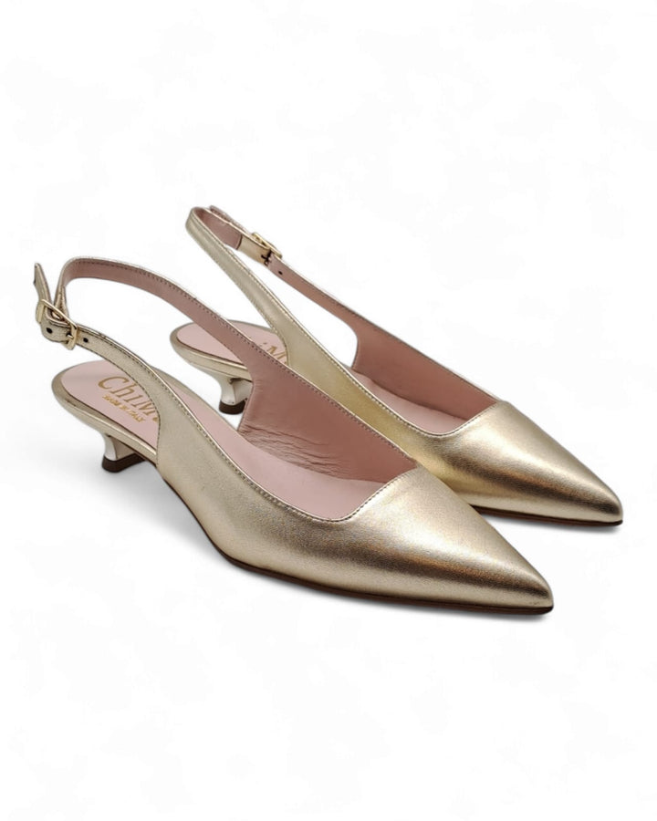 Slingback Laminato Platino