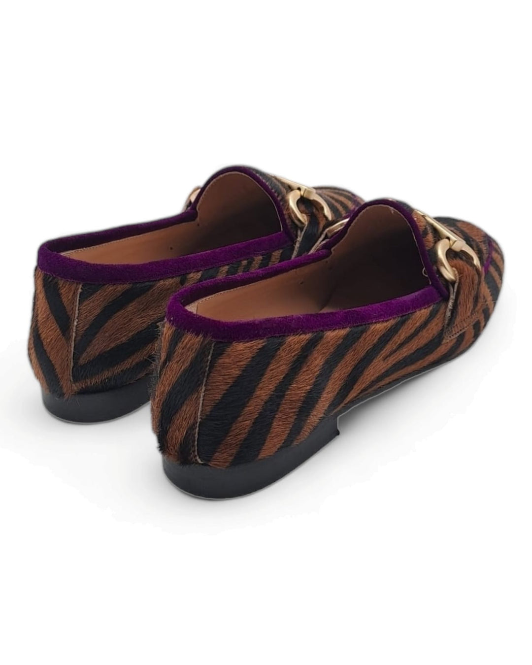 Cavallino Zebrino Moccasin Rust / Purple