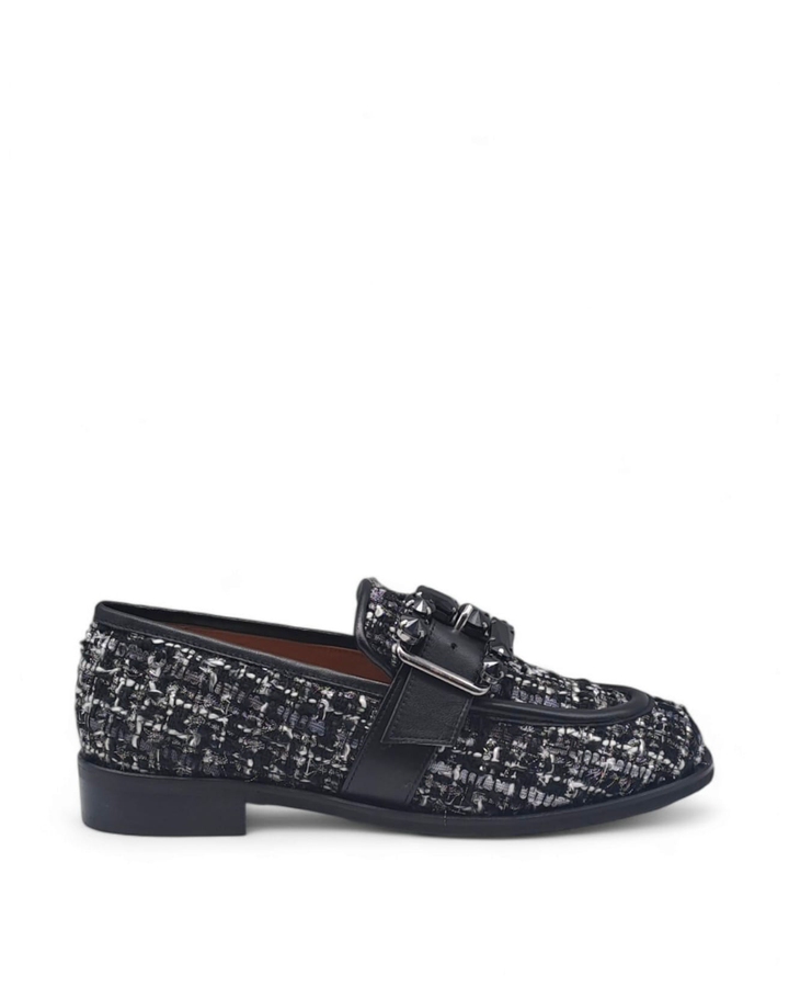 Mocassino Delia Tweed  Nero