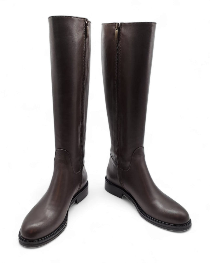 Martina Calf Boots Dark Brown