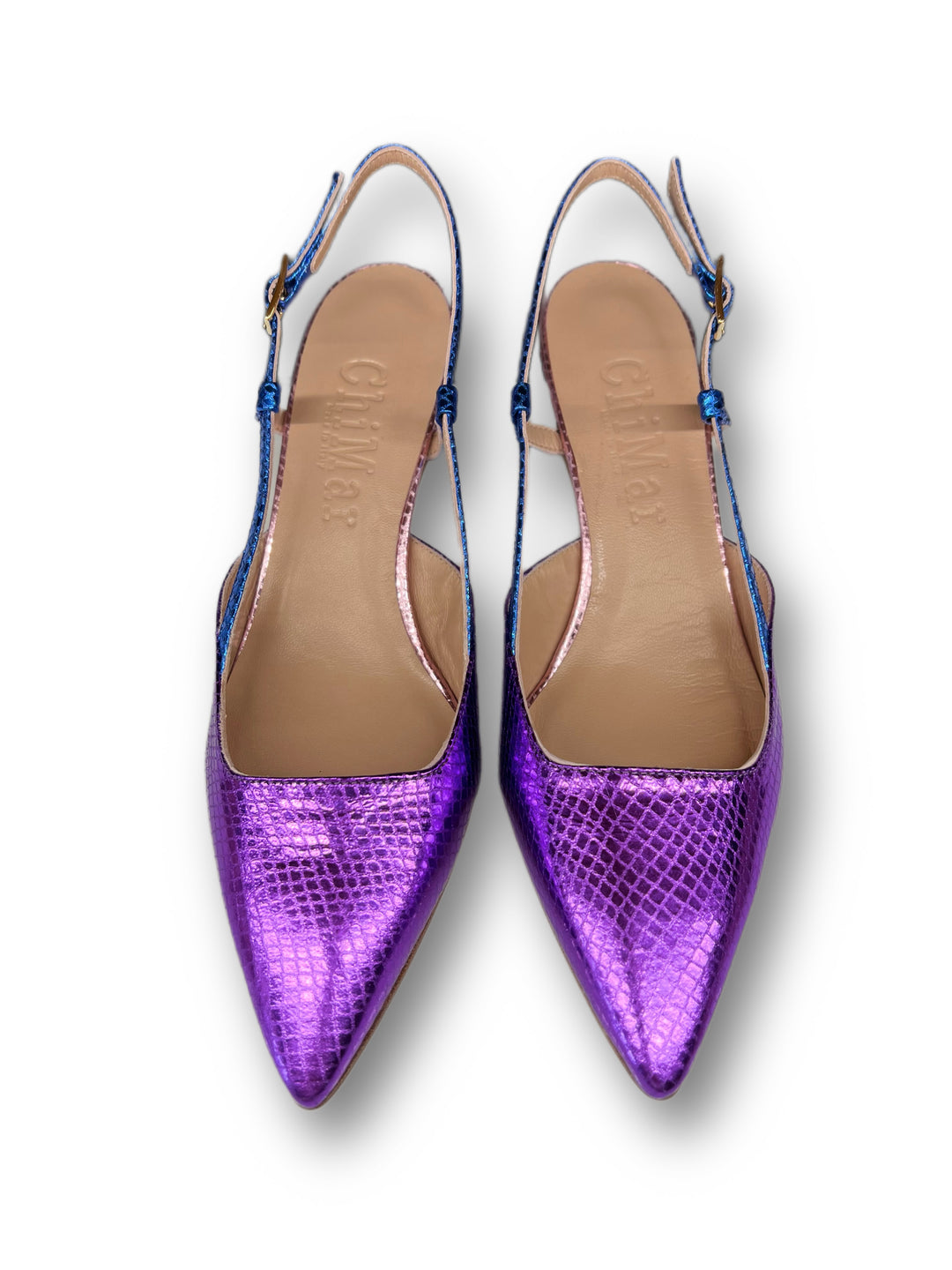 Slingback T5,5 Stampa Viola/Bluette/Rosa