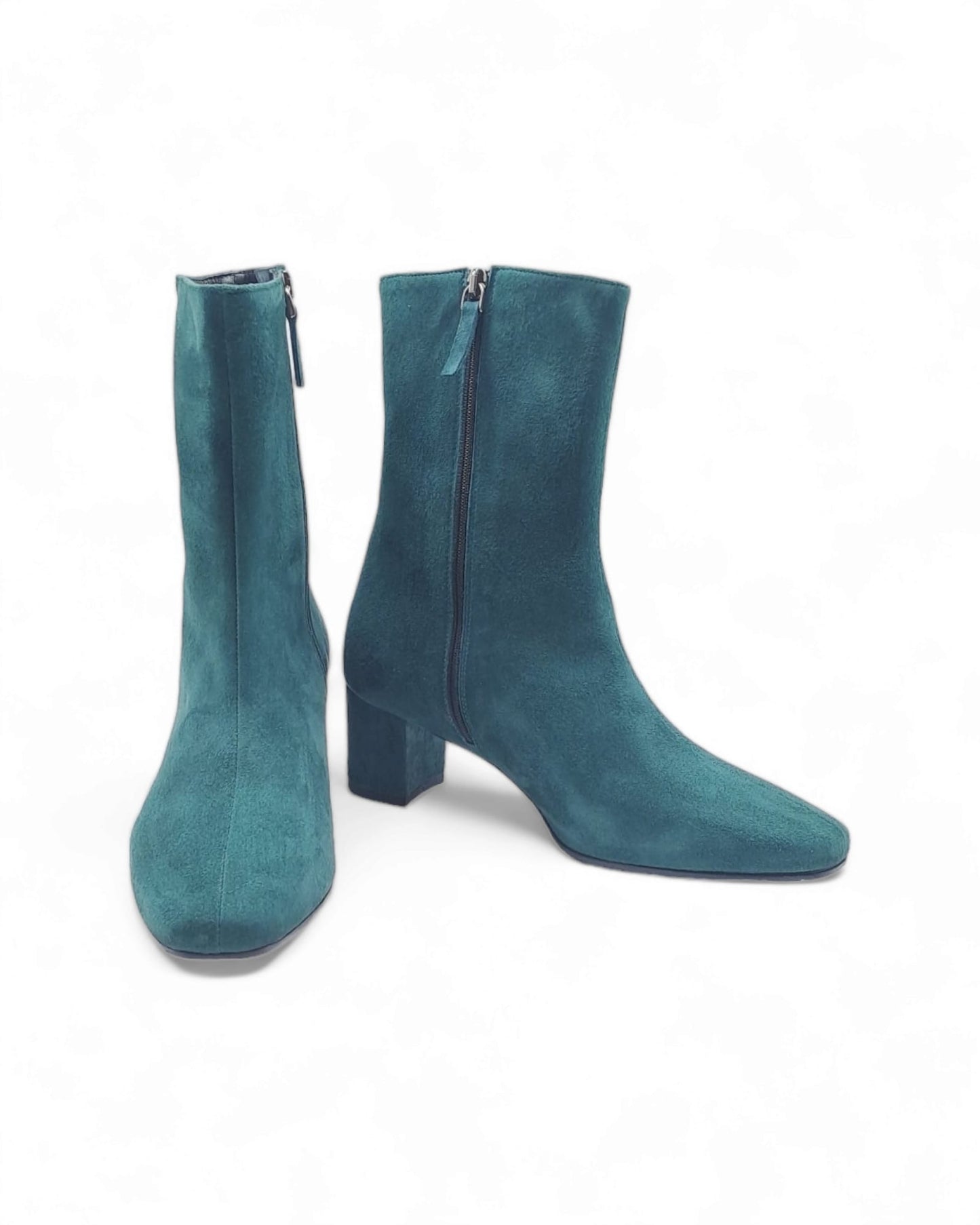Silvana Ankle Boot in Green Suede