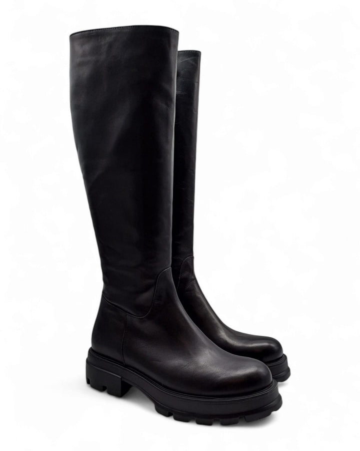 Martina Calf Boots Dark Brown