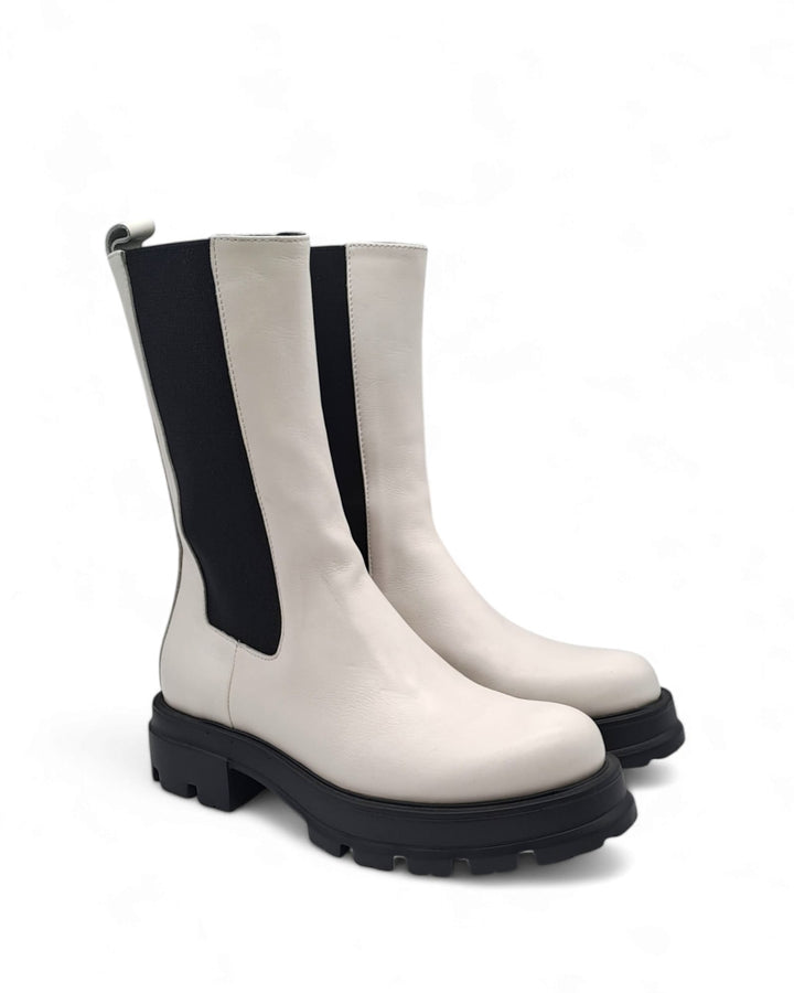 Combat Boots Vitello Milk