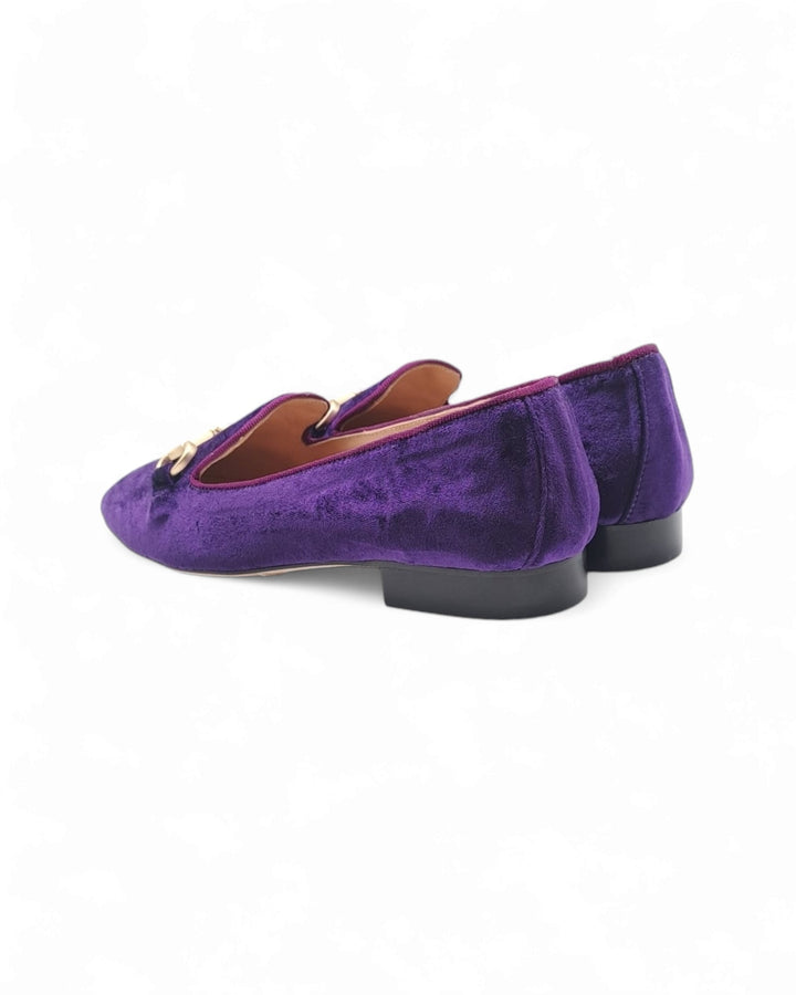 Slipper Moccasin in Purple Velvet