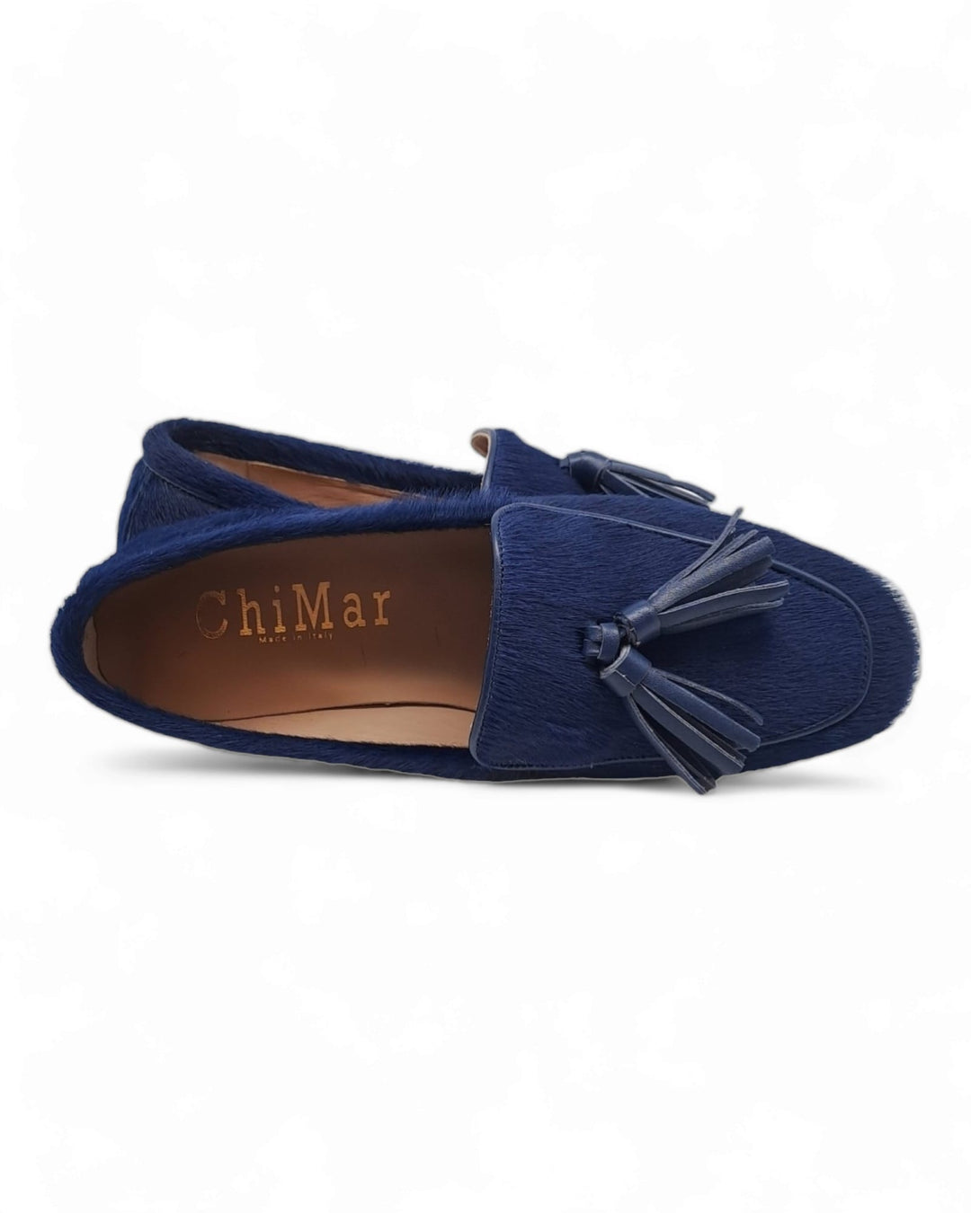 Mocassino Cavallino Blu / Nappine Nappa Blu