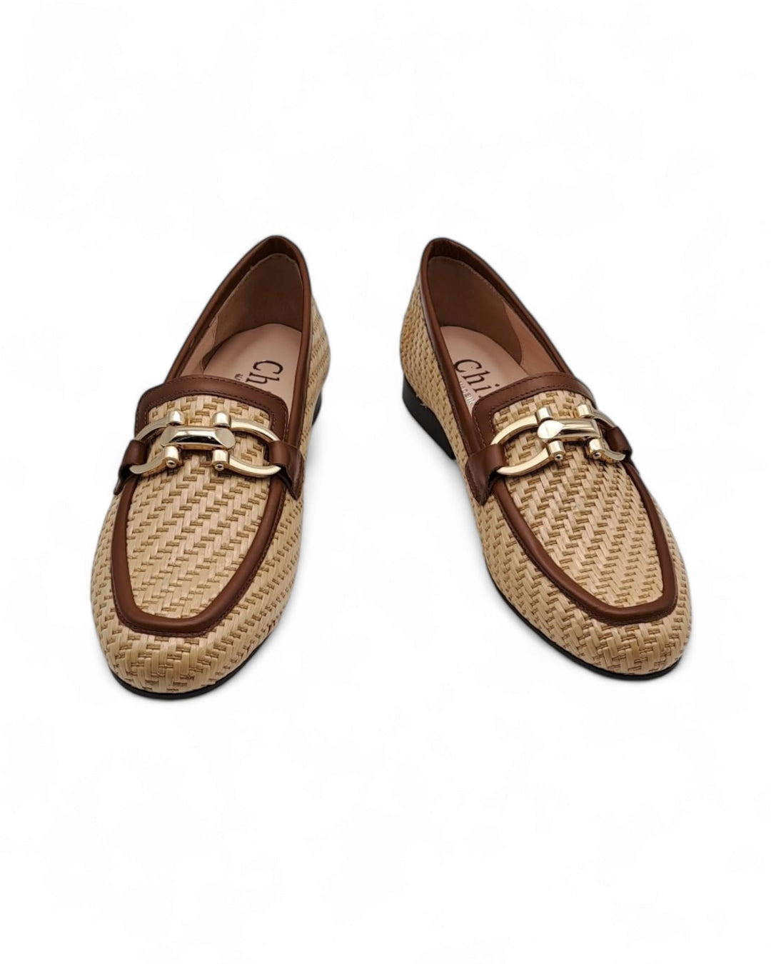 Raffia/Leather Moccasin