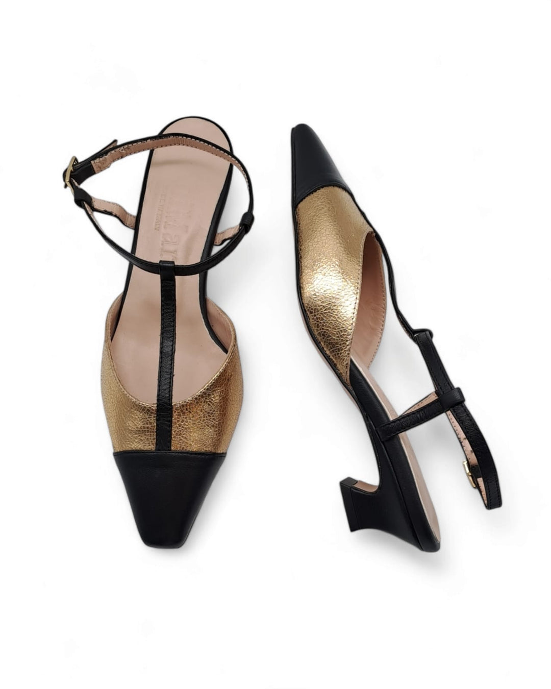 ChiMar Rafia Slingback Beige/Black