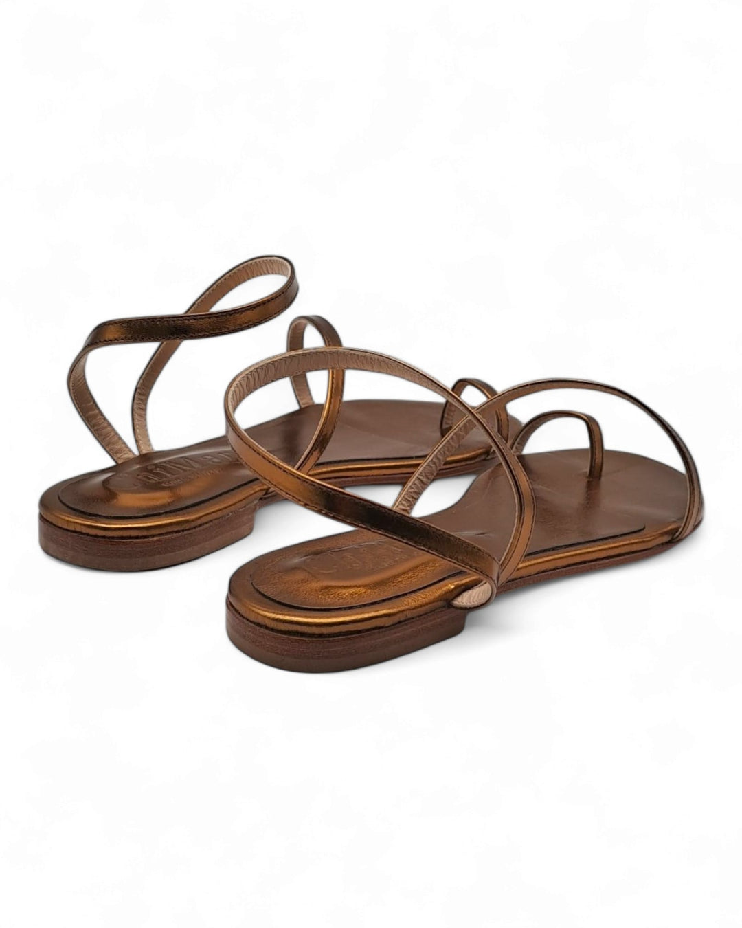 Bronze Laminated Sissi Sandal