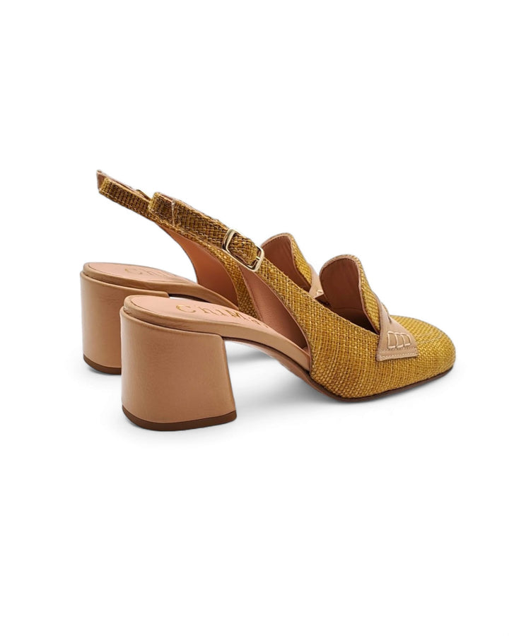 Slingback  Alessia Rafia Mostarda