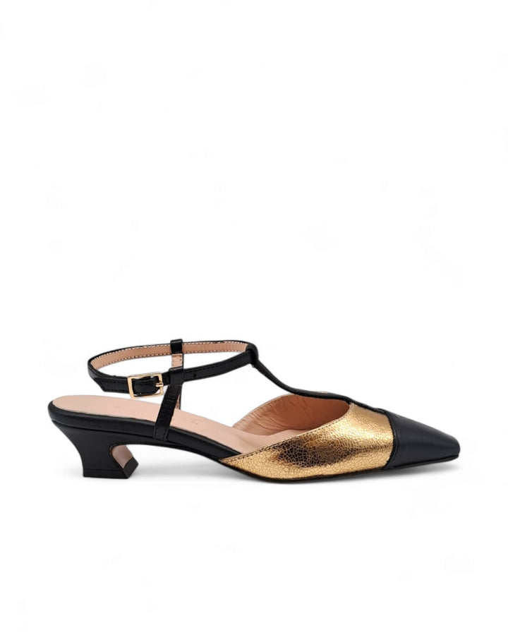 ChiMar Rafia Slingback Beige/Black