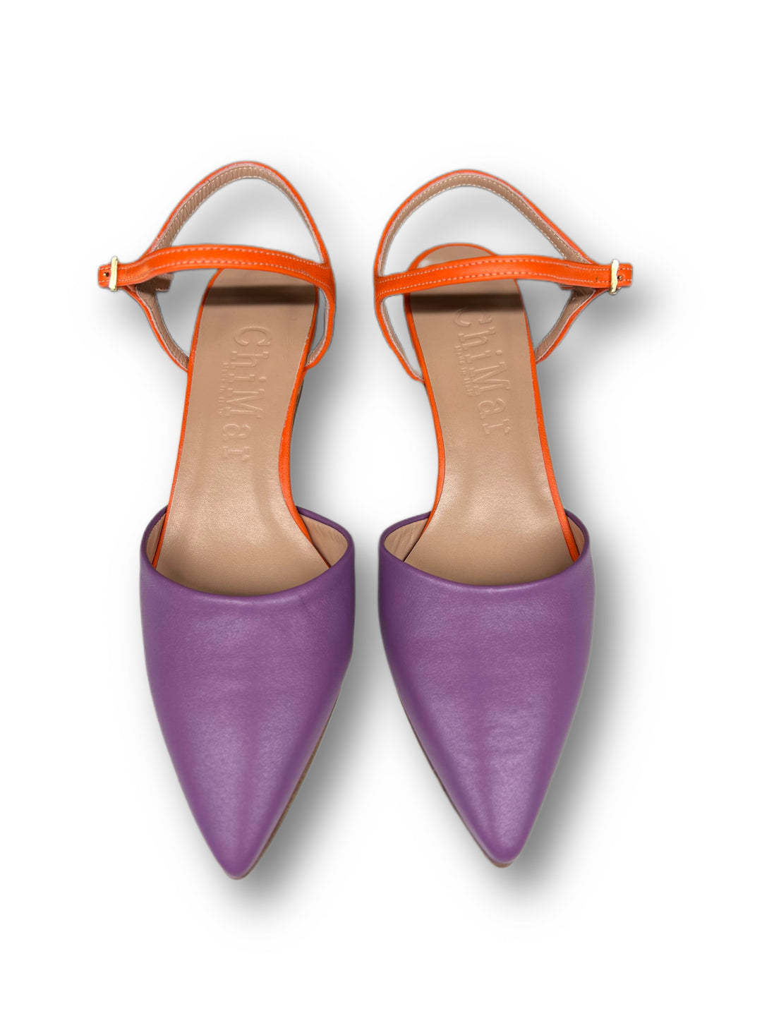 Slingback T5,5 Nappa Viola/Arancione