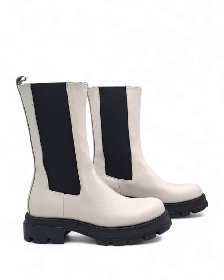 Combat Boots Vitello Milk