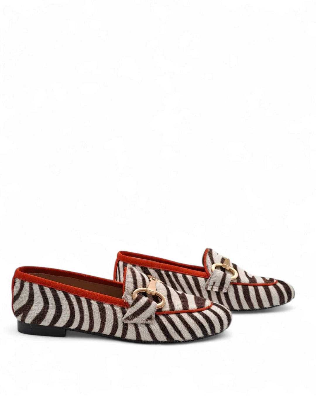 Mocassino Cavallino Zebra Moro/ Rosso