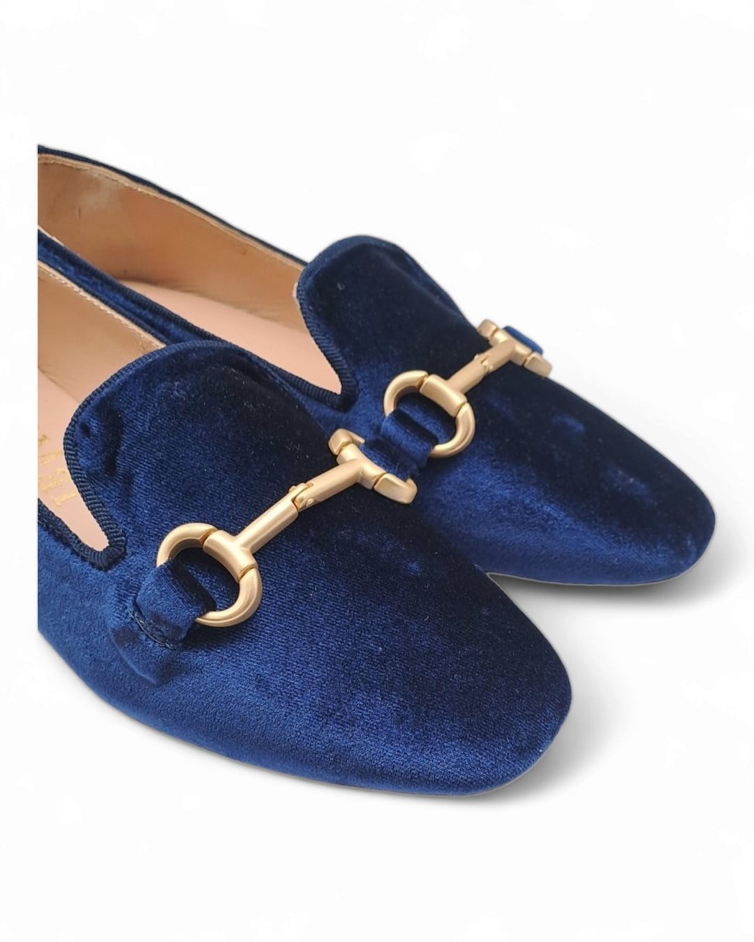 Mocassino Slipper in Velluto Blu