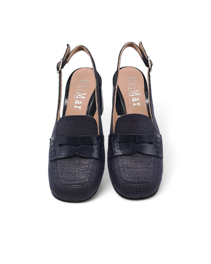 Slingback  Alessia Rafia Blu