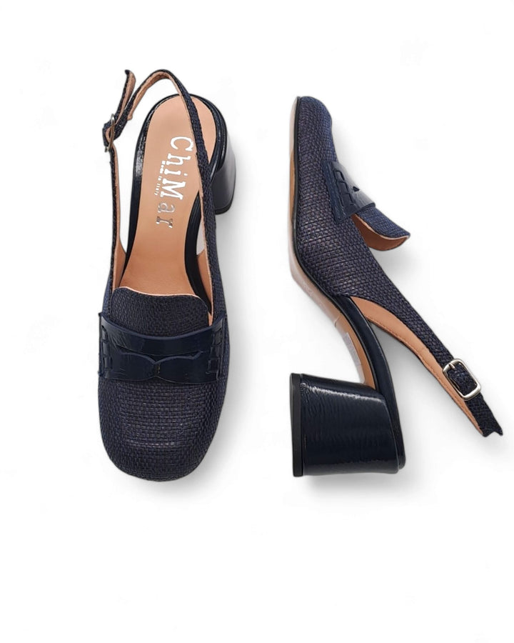 Slingback  Alessia Rafia Blu