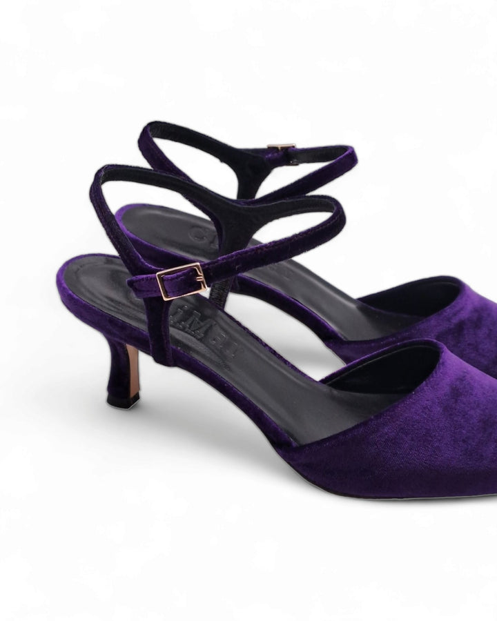 Slingback T5,5 velluto viola