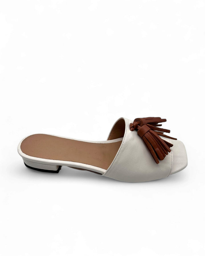 Nappine Milk/Leather slipper