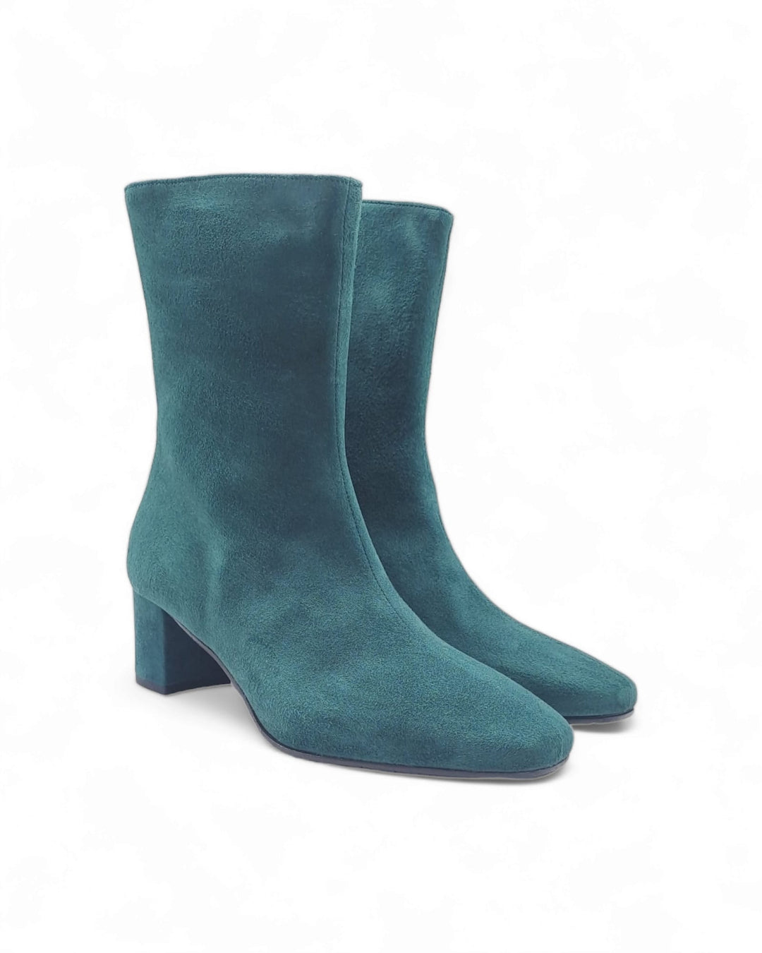 Silvana Ankle Boot in Green Suede