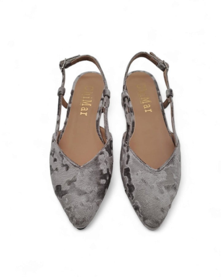 Slingback ChiMar Velvet  Grigio