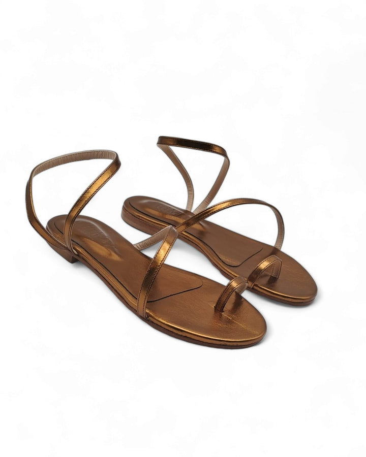 Bronze Laminated Sissi Sandal