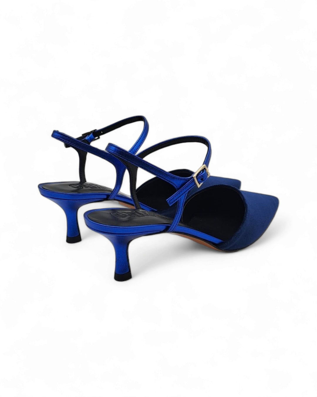 Slingback T5,5 Velluto Blu / Laminato