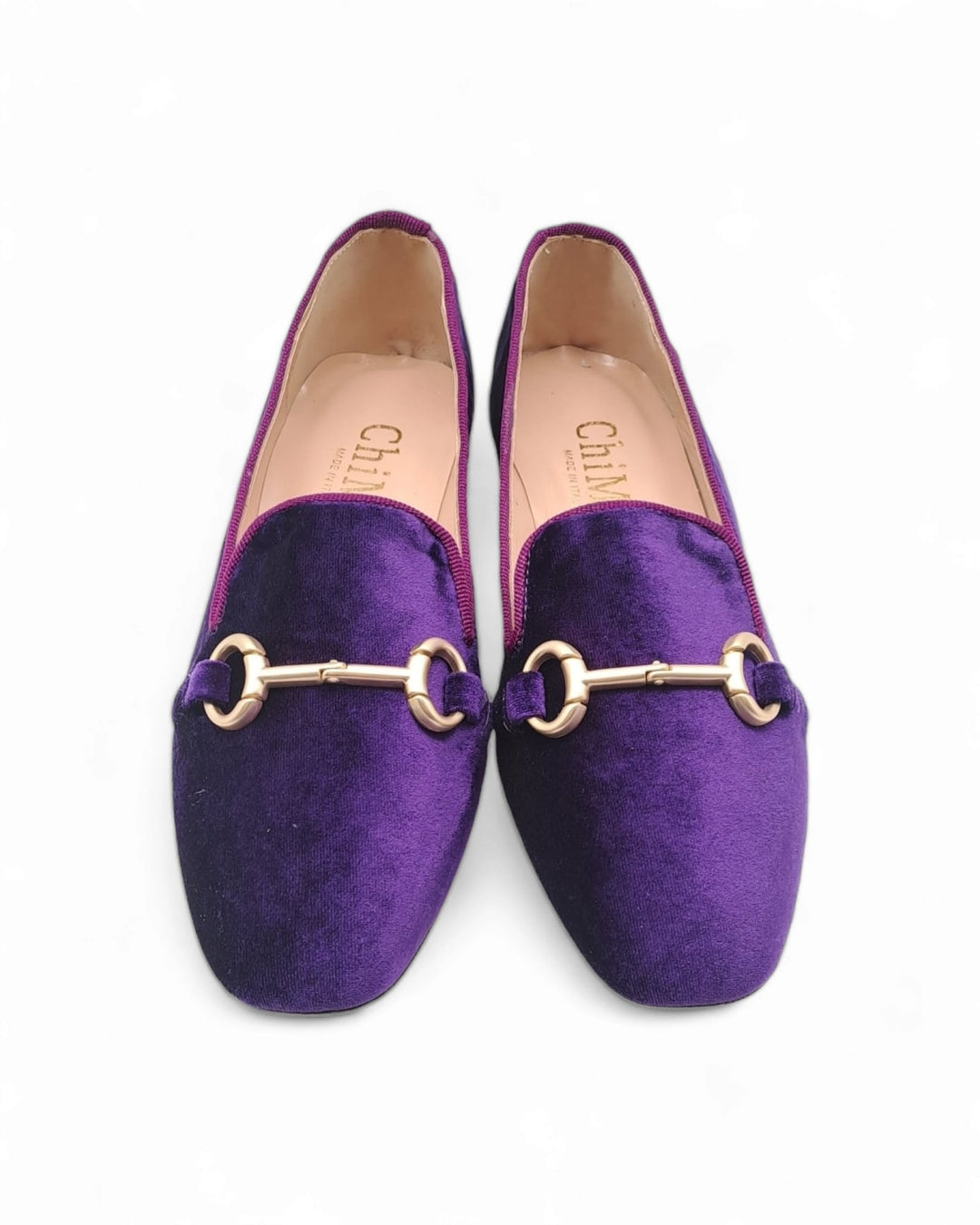 Mocassino Slipper in Velluto Viola