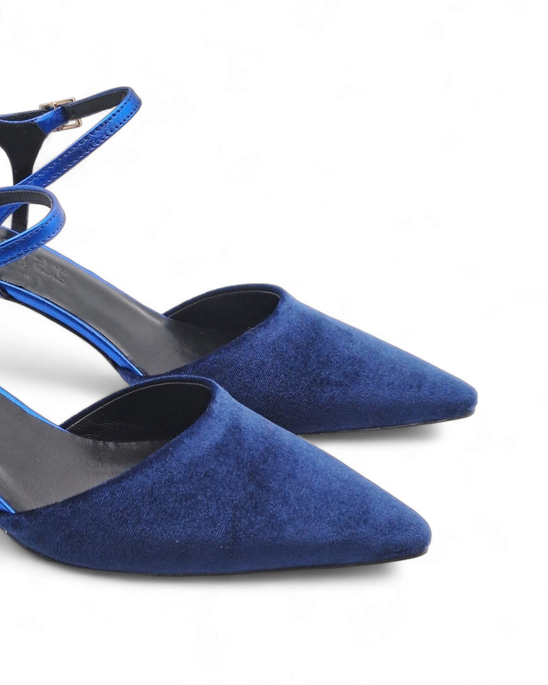 Slingback T5,5 Velluto Blu / Laminato