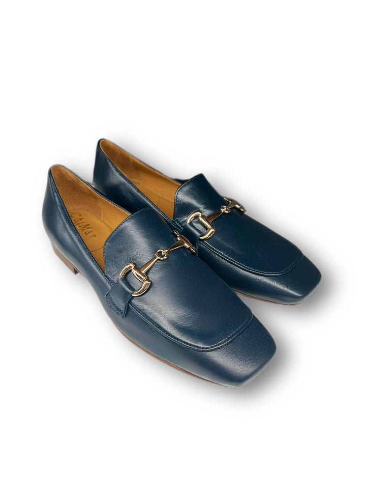 PQ Blue Nappa Moccasin