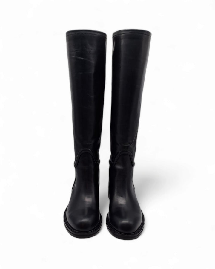 Black Nappa Riding Boots