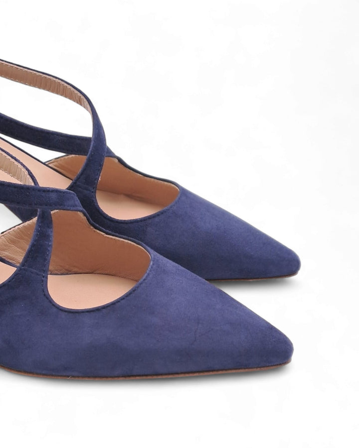 Slingback Sophia Blue Suede