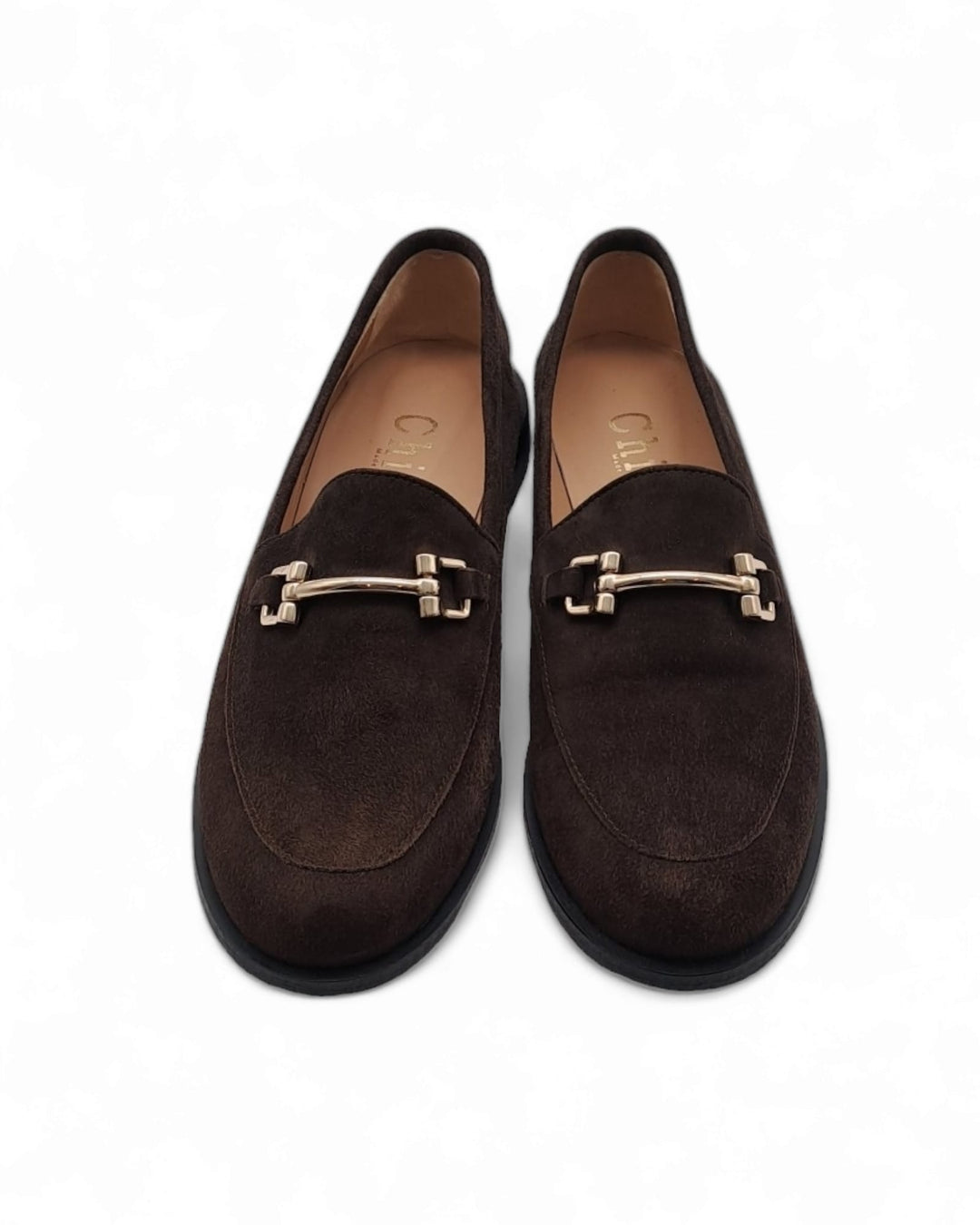 Dark brown suede moccasin