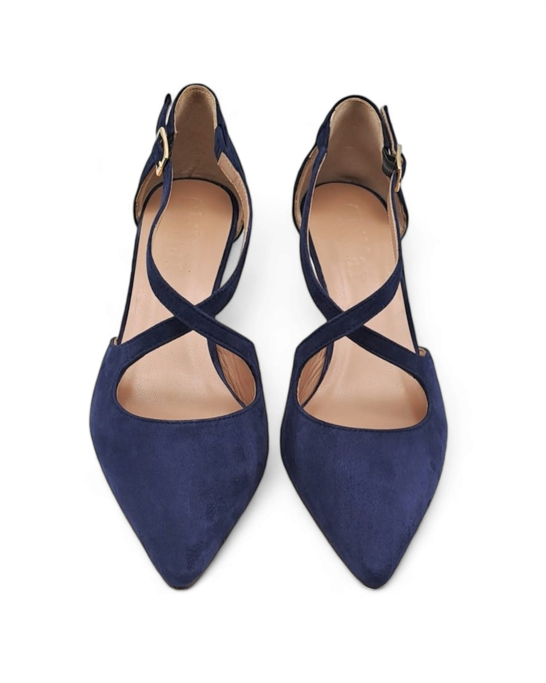 Slingback Sophia Blue Suede